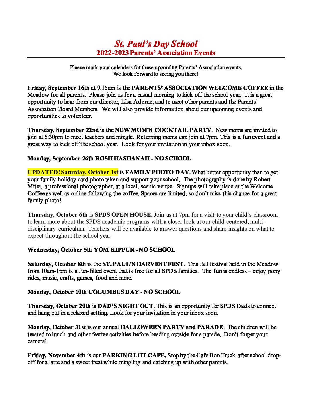 Extended Day & Lunch